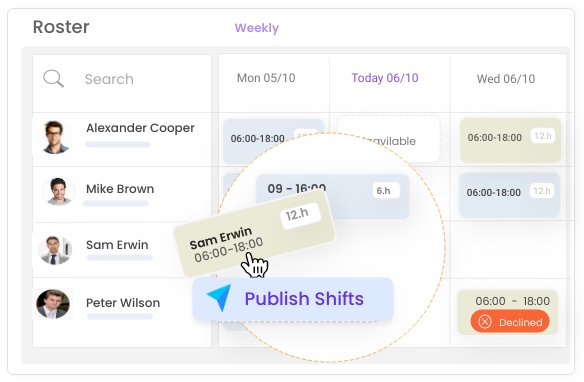 Broadcast Shifts Feature